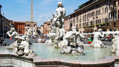 rome italy piazza navona fontana del moro