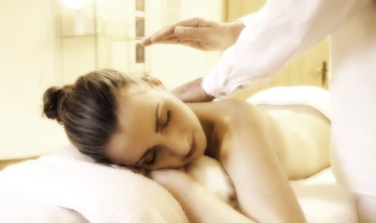 Art Nouveau architecture of a historic Italian thermal establishment with coloured majolica tiles