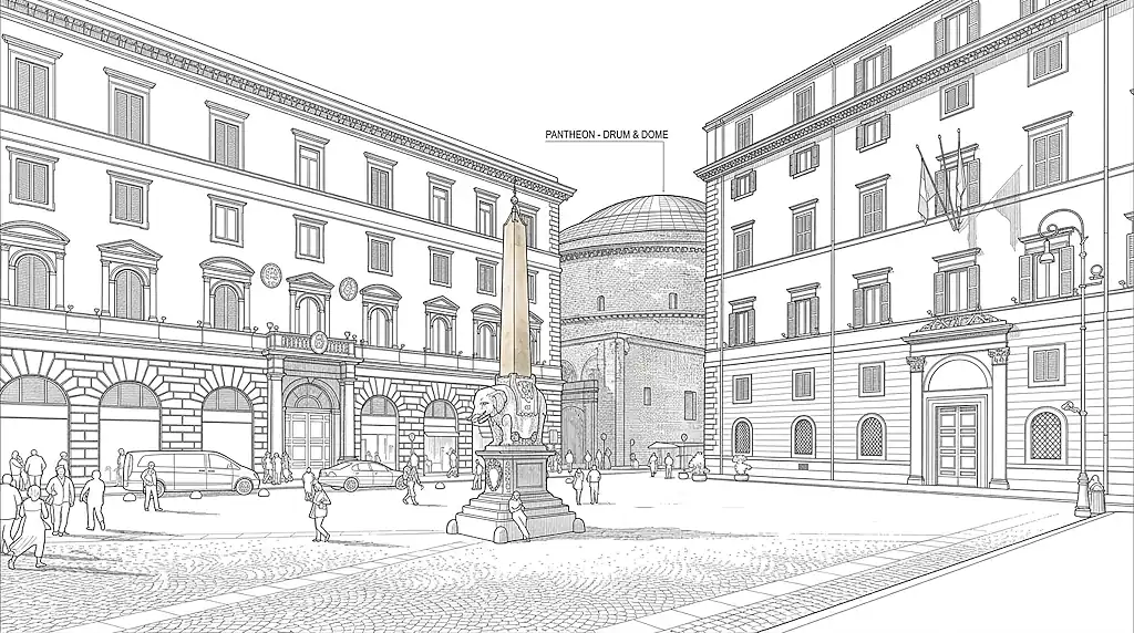 Bernini's Elephant - Piazza della Minerva Rome - Pulcin della Minerva